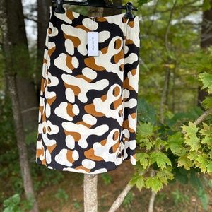 Marimekko Susanne Skirt Pieni Sheeba, NWT, Size 40, Black, Brown, Off-white